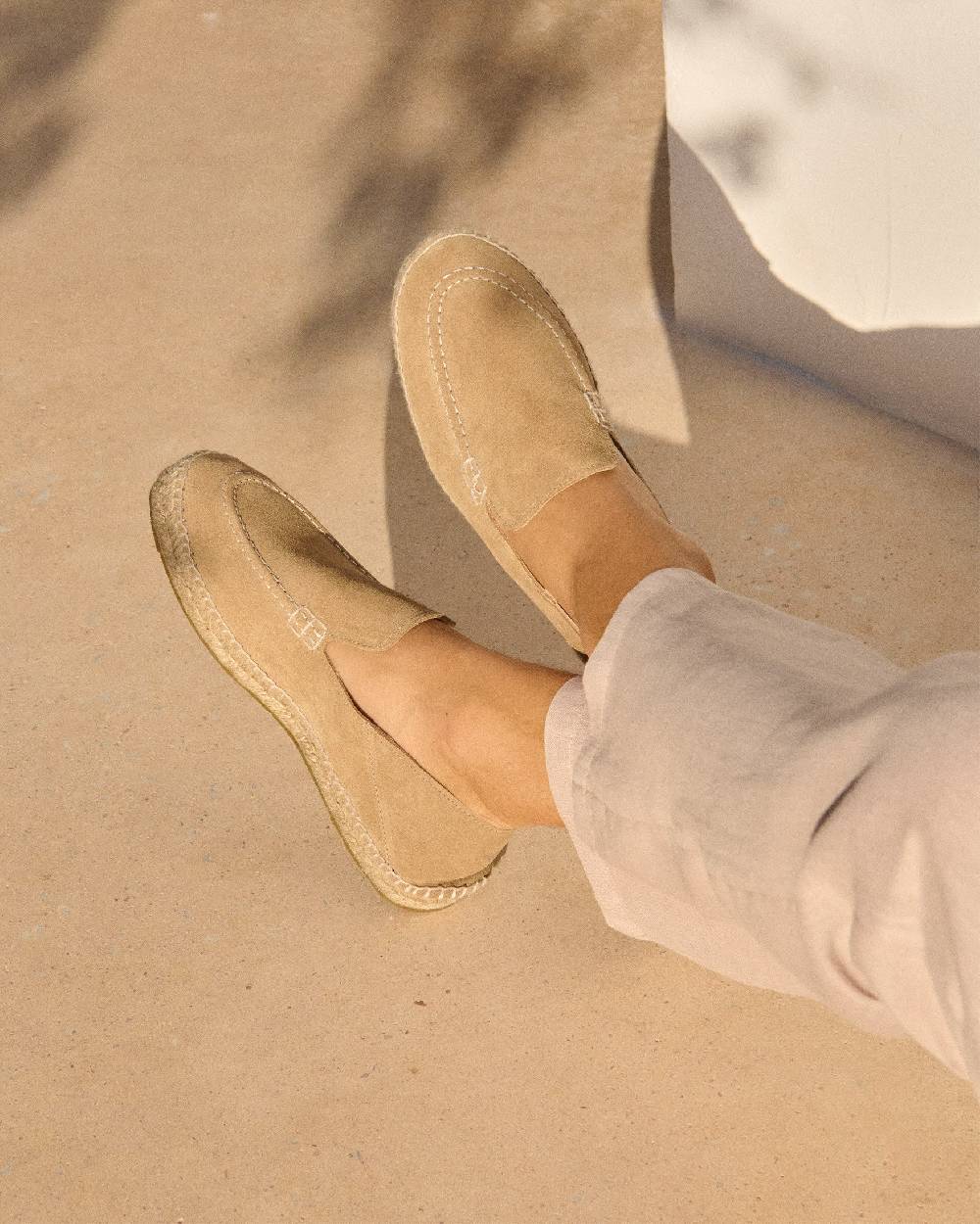 Manebí Mocassini Traveler - Hamptons - Washed Beige Vendita Economica