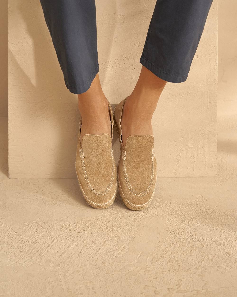 Manebí Mocassini Traveler - Hamptons - Washed Beige Vendita Economica