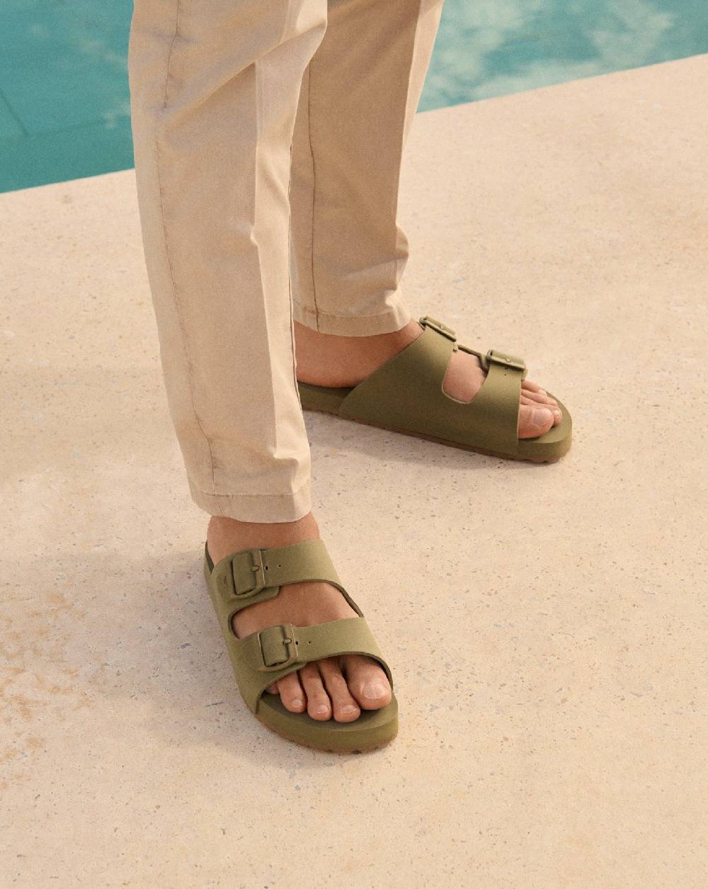 Manebí Eva Swim Sandals - Honolulu Kaki Green Italia