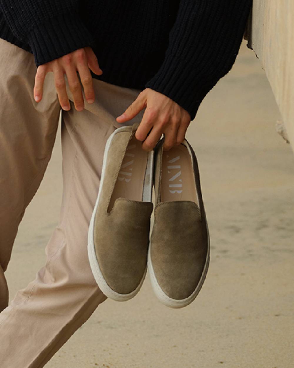 Manebí Slip-On in pelle scamosciata - Hamptons - Forest 2025