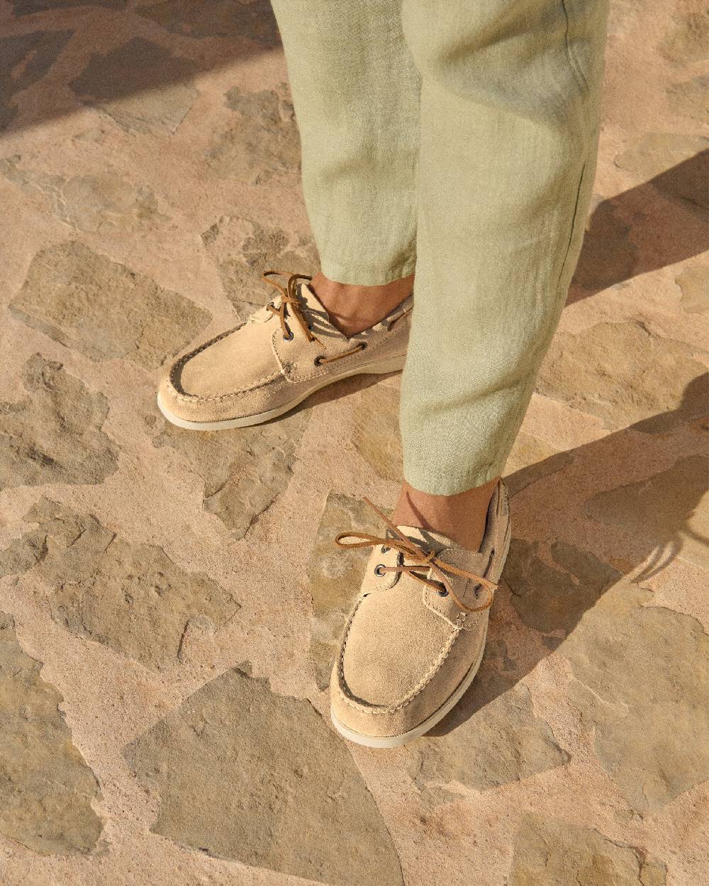 Manebí Suede Boat-Shoes - Hamptons Champagne Beige Spedizione Gratuita