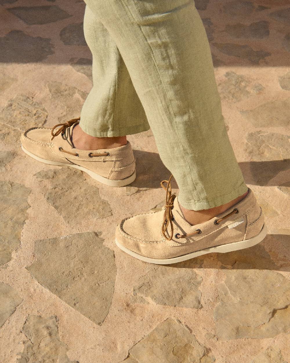 Manebí Suede Boat-Shoes - Hamptons Champagne Beige Spedizione Gratuita