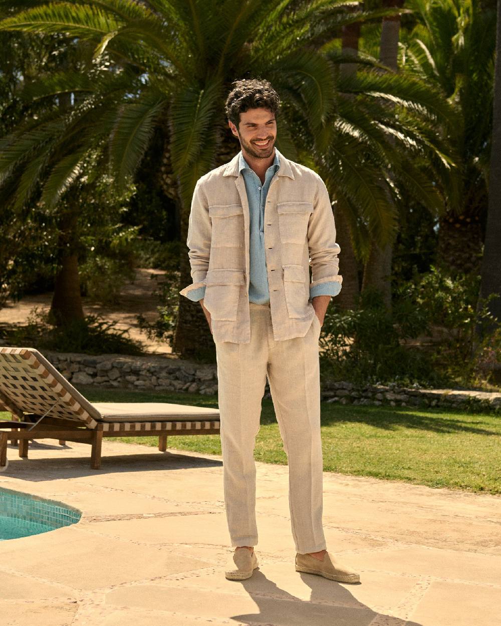 Manebí Irish Linen Savana Jacket - Kaki Beige Acquista Ora