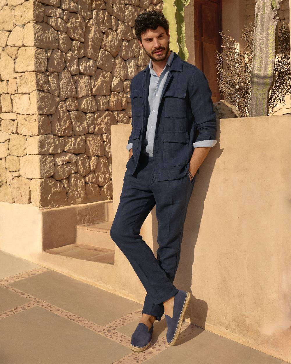 Manebí Irish Linen Savana Jacket - Night Blue Affare Del Giorno
