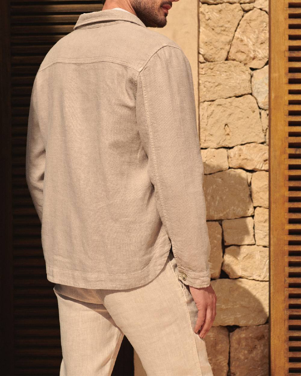 Manebí Linen Sahara Over Jacket - Kaki Beige Convenienza