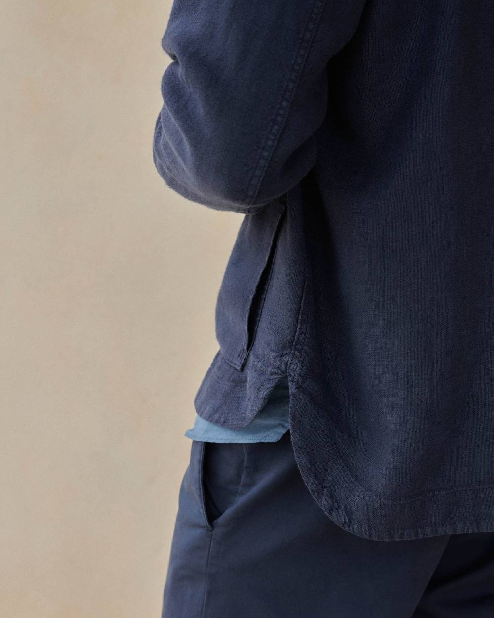 Manebí Linen Sahara Over Jacket - Night Blue Sconto