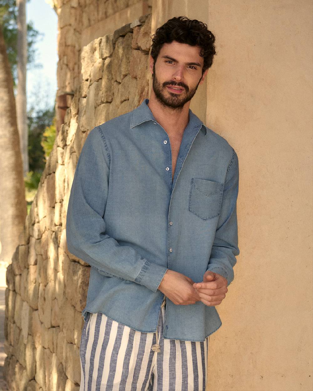 Manebí Lenim: Linen Denim|Panama Shirt Vendita Economica