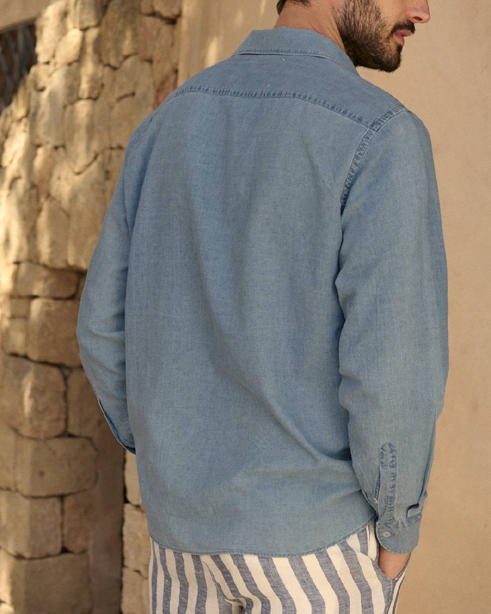 Manebí Lenim: Linen Denim|Panama Shirt Vendita Economica