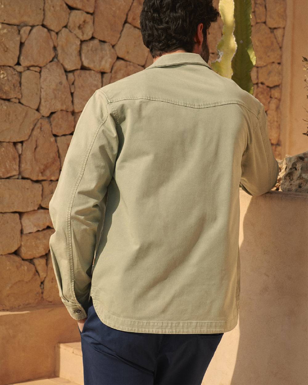 Manebí Stonewashed Cotton|Santa Fe Field Jacket - Embroidered Logo Military Green Offerta Anniversario