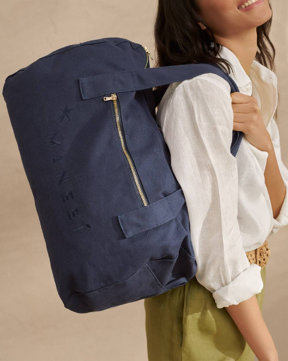 Manebí Canvas Weekend Bag - La Havana Blue Ritorno libero