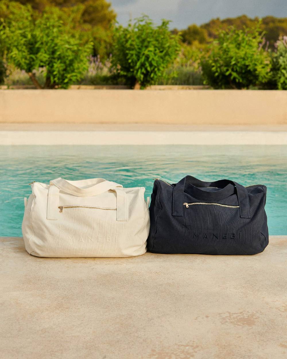 Manebí Canvas Weekend Bag - La Havana Blue Ritorno libero