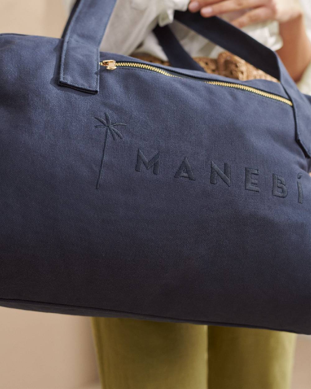Manebí Canvas Weekend Bag - La Havana Blue Ritorno libero