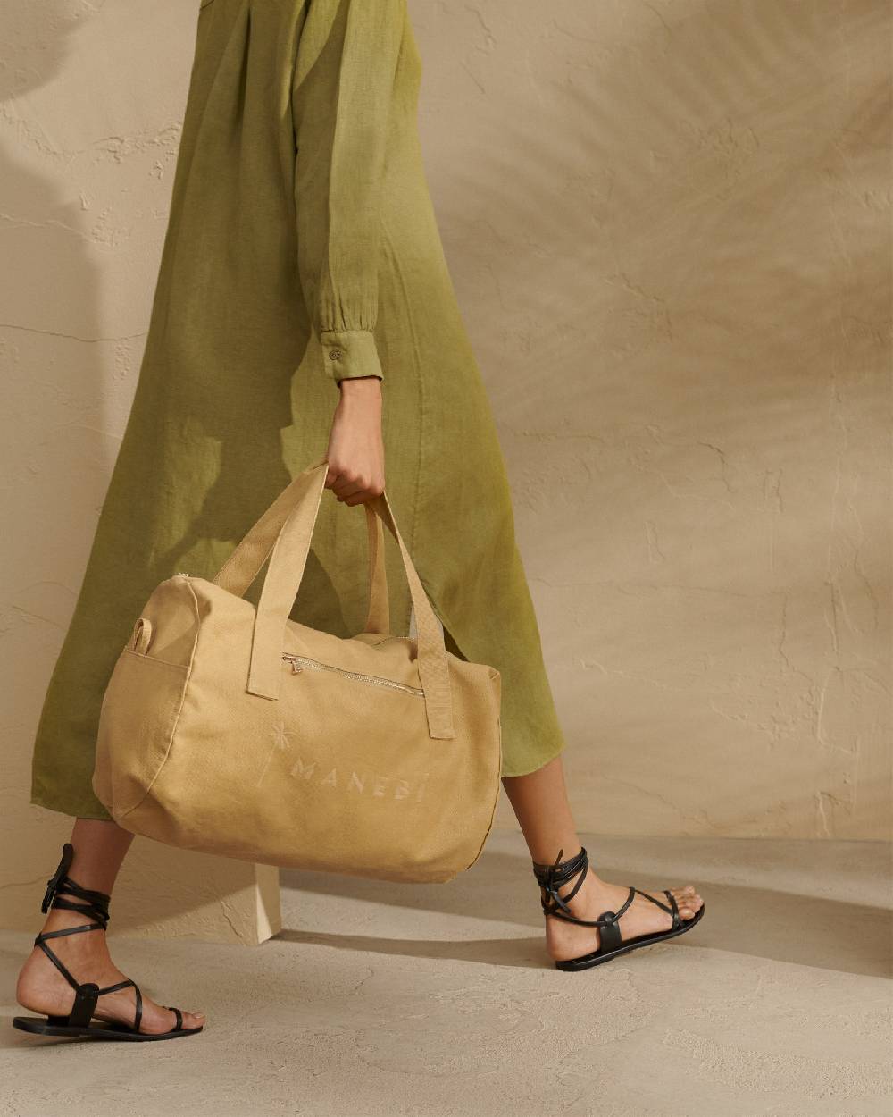 Manebí Canvas Weekend Bag - La Havana Cuero Rilascio limitato