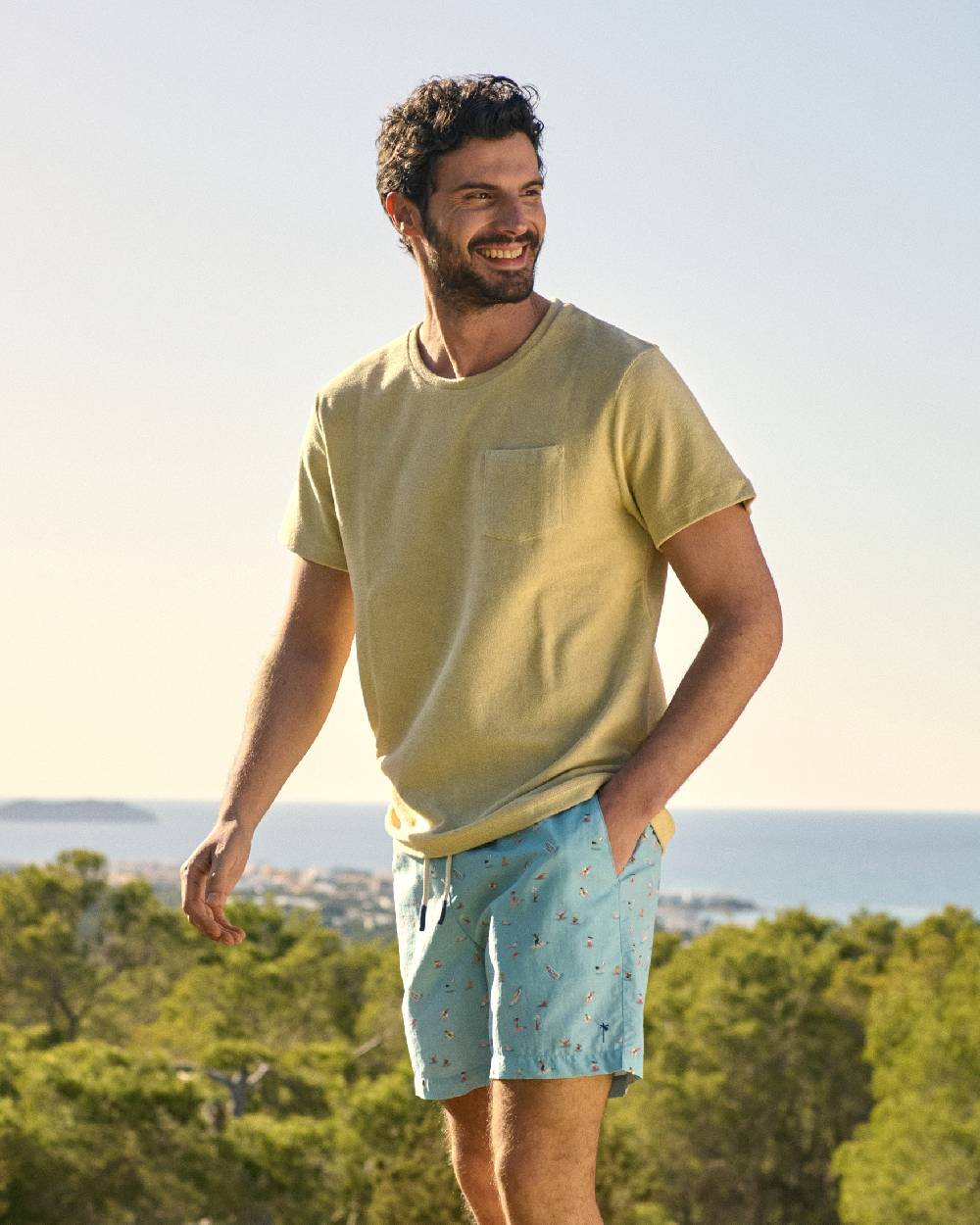 Manebí Printed Swim Shorts - Kids In The Sea Offerta speciale della fabbrica