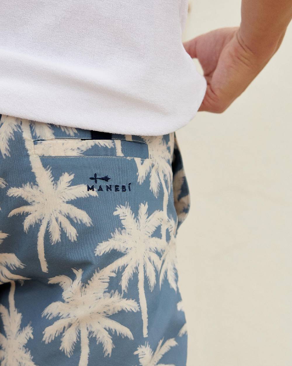 Manebí Printed Swim Shorts Hand Drawn - Gabardine Cotton Indigo Fino al 55% di sconto