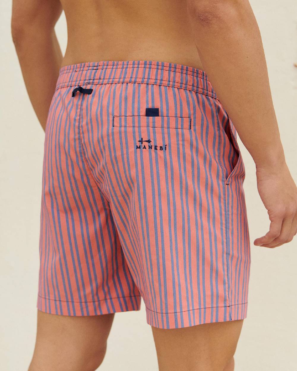 Manebí Printed Swim Shorts - Red And Navy Blue Black Friday Prezzi