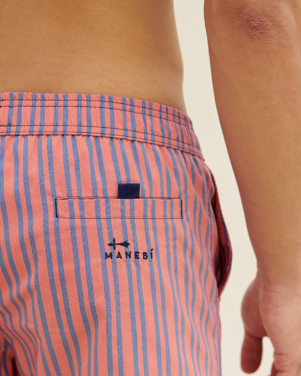 Manebí Printed Swim Shorts - Red And Navy Blue Black Friday Prezzi
