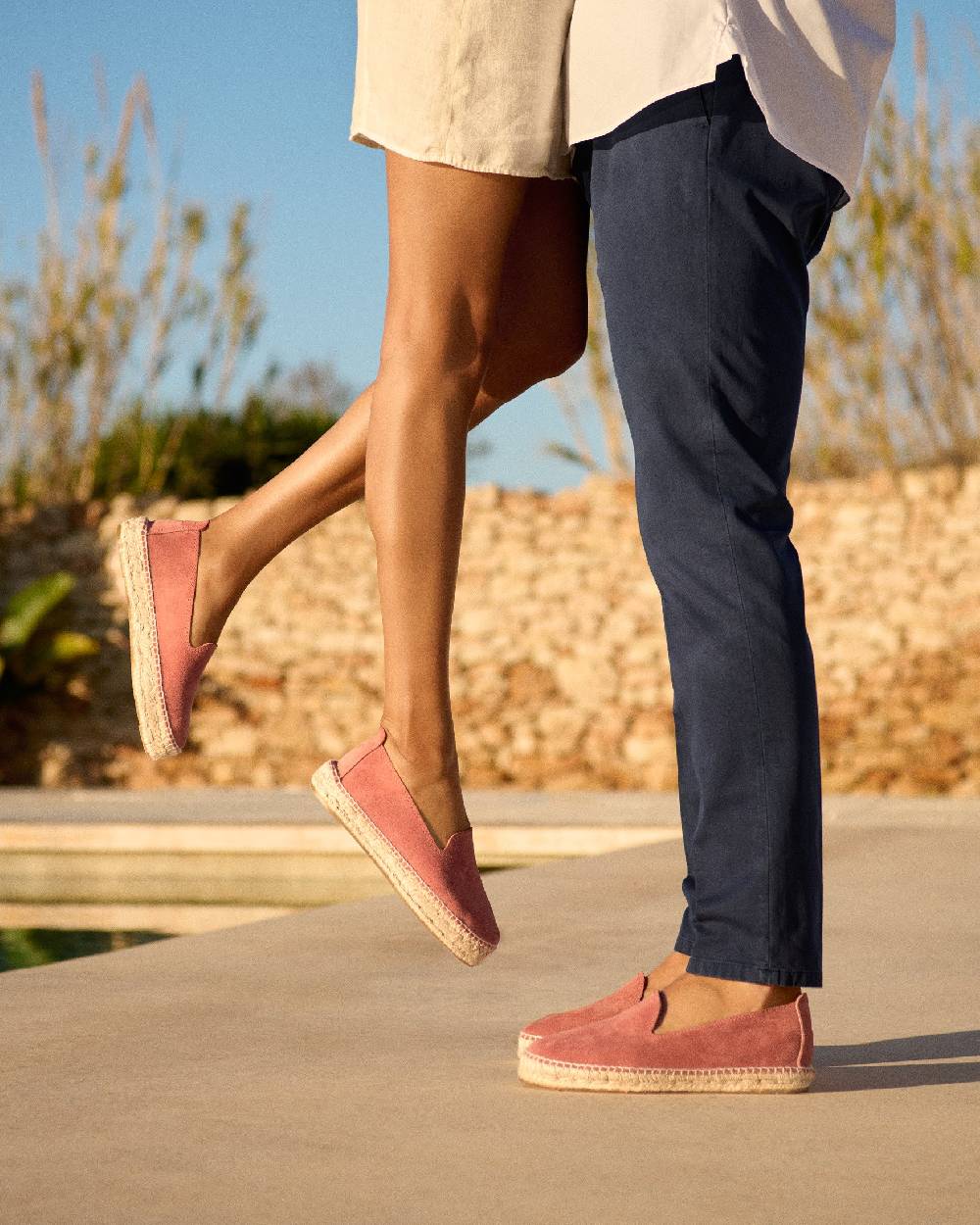 Manebí Suede Double Sole Espadrilles - Hamptons Terracotta Italia