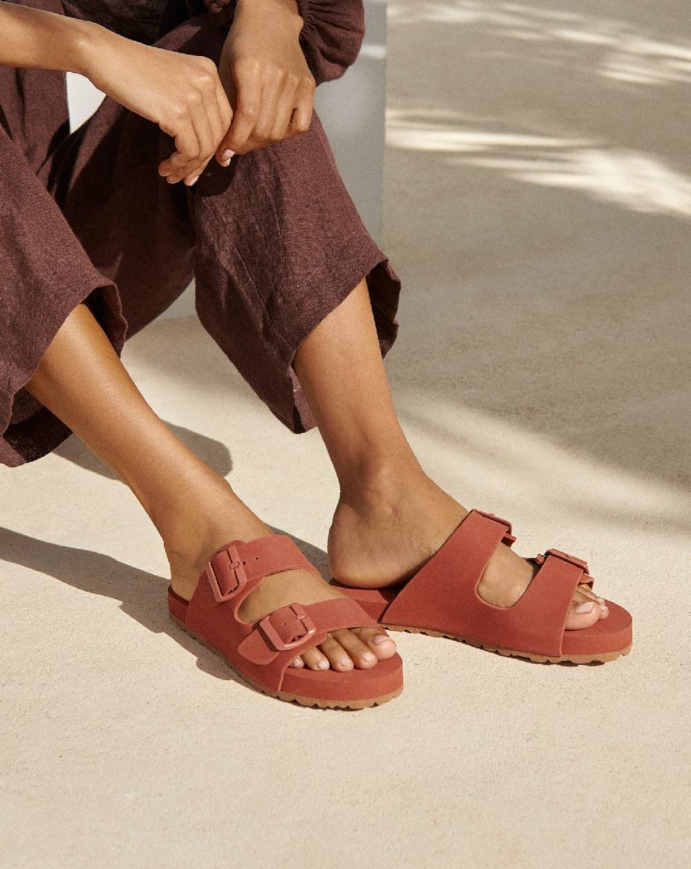 Manebí Eva Nordic|Swim Sandals - Terracotta In Linea