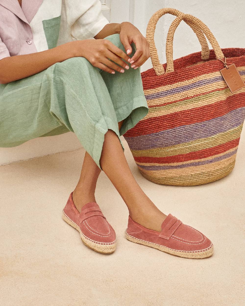 Manebí Suede Loafers Espadrilles - Hamptons Terracotta Nuovo