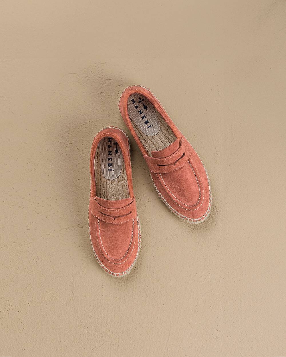 Manebí Suede Loafers Espadrilles - Hamptons Terracotta Nuovo