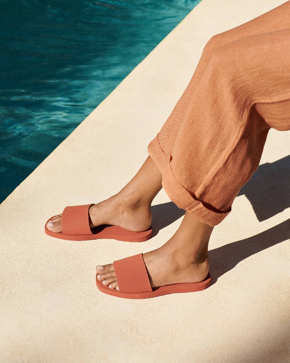 Manebí Eva Slide|Swim Sandals - Terracotta Promozione