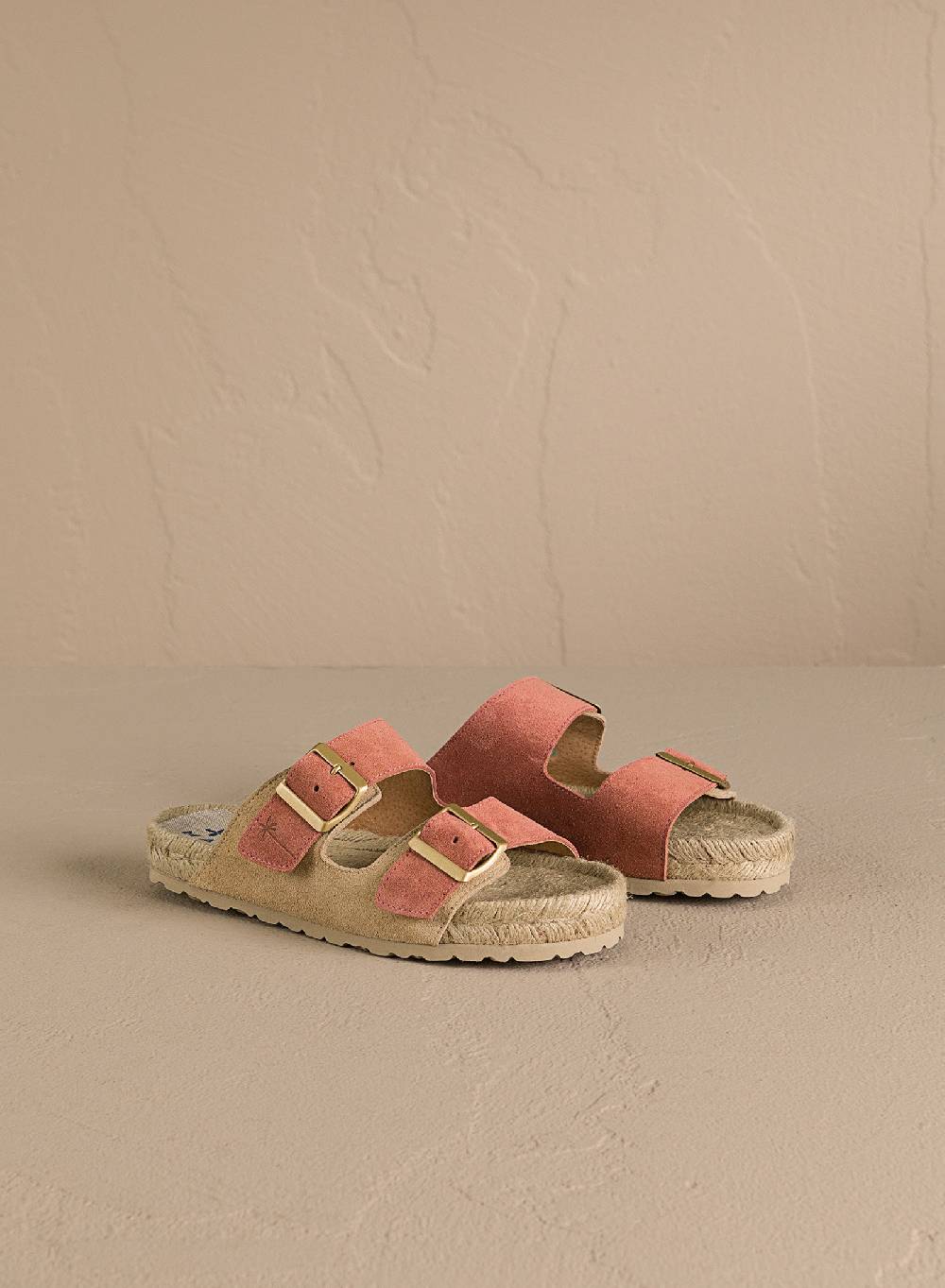 Manebí Suede Nordic Sandals - Terracotta \u0026 Champagne Beige Pezzi Unici