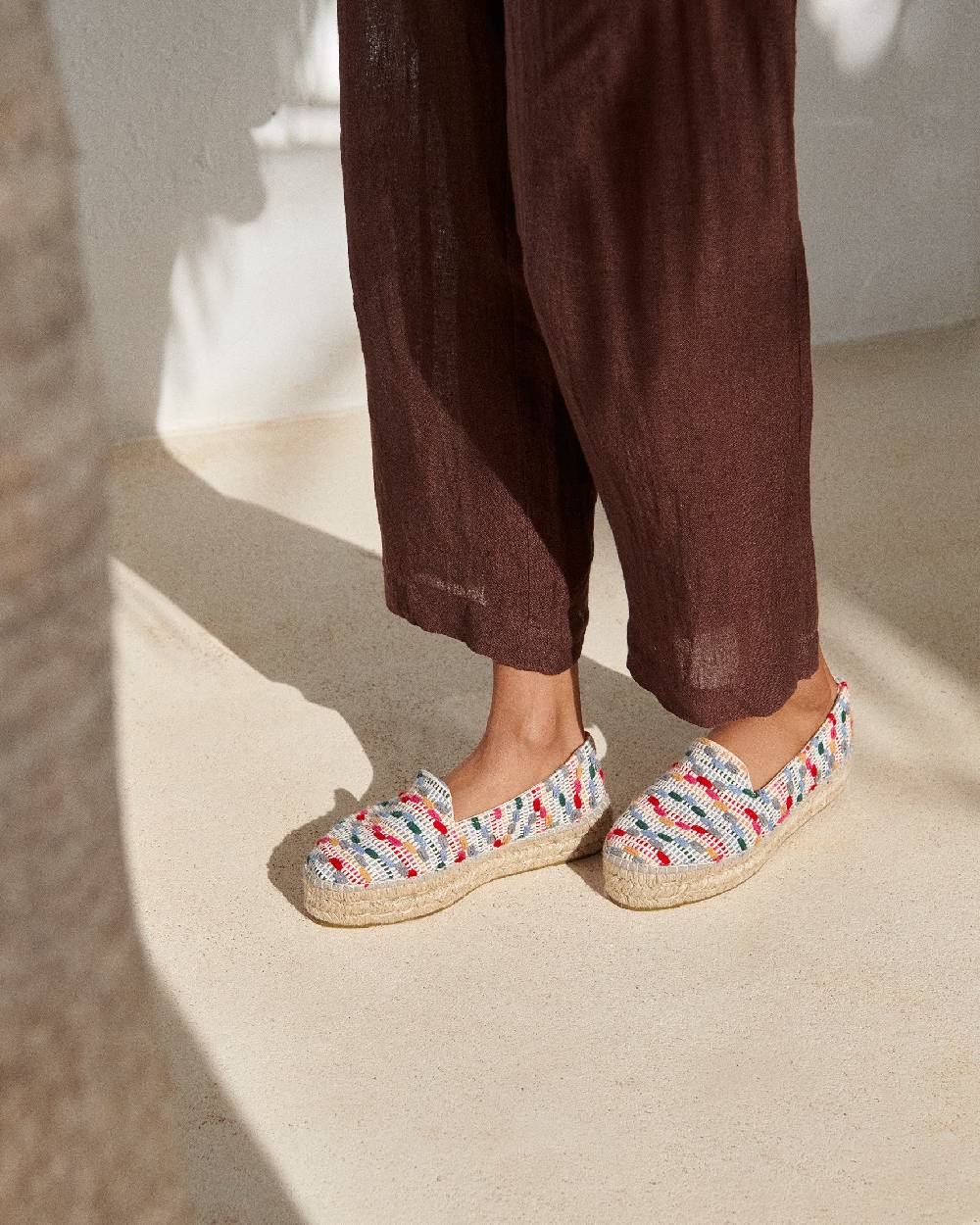 Manebí Cotton Jaquard|Double Sole Espadrilles - Multicolor Stripes Convenienza
