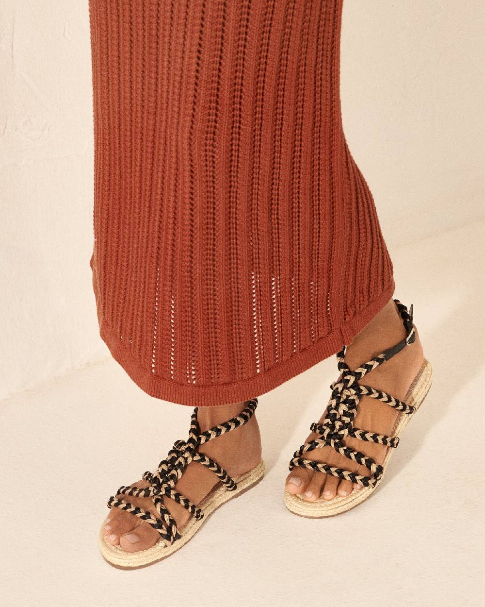 Manebí Jute Tie-Up Rope Sandals - Yucatán Natural Tie-Up Offerta