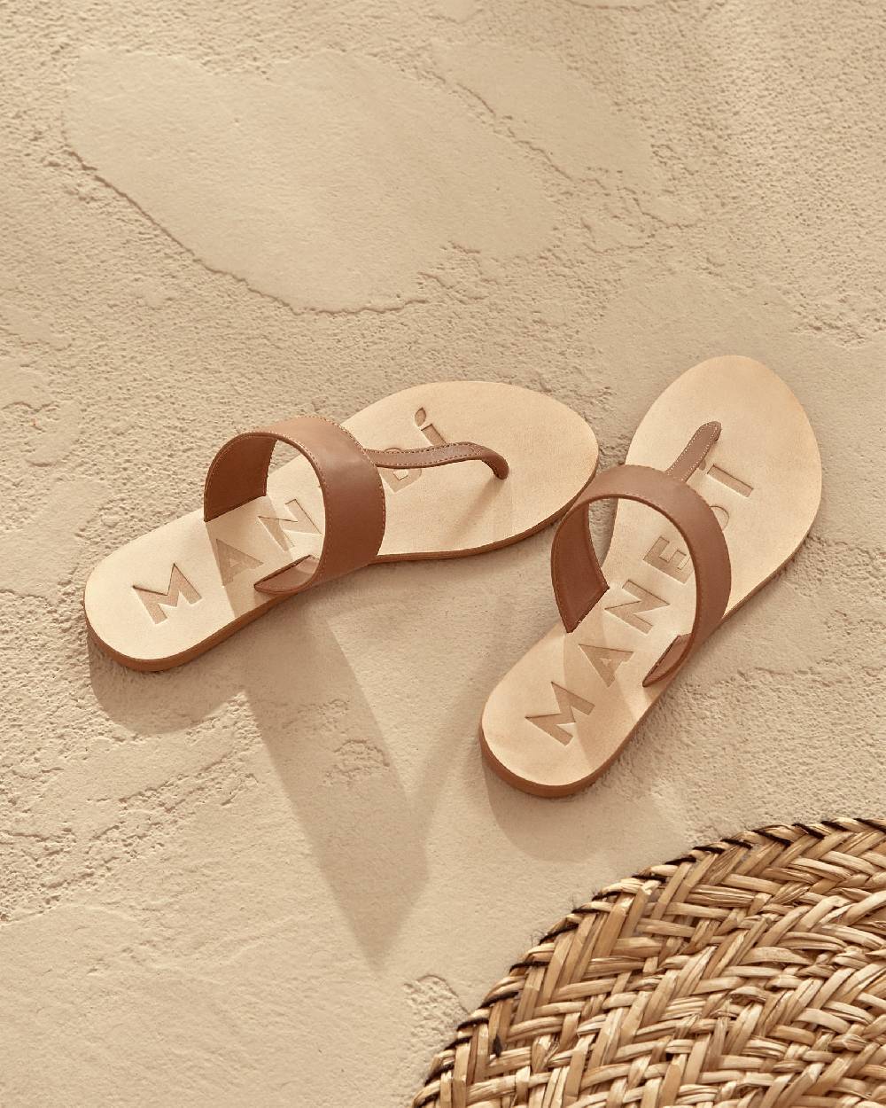 Manebí Leather Sandals - Canyon Tan Thongs Online