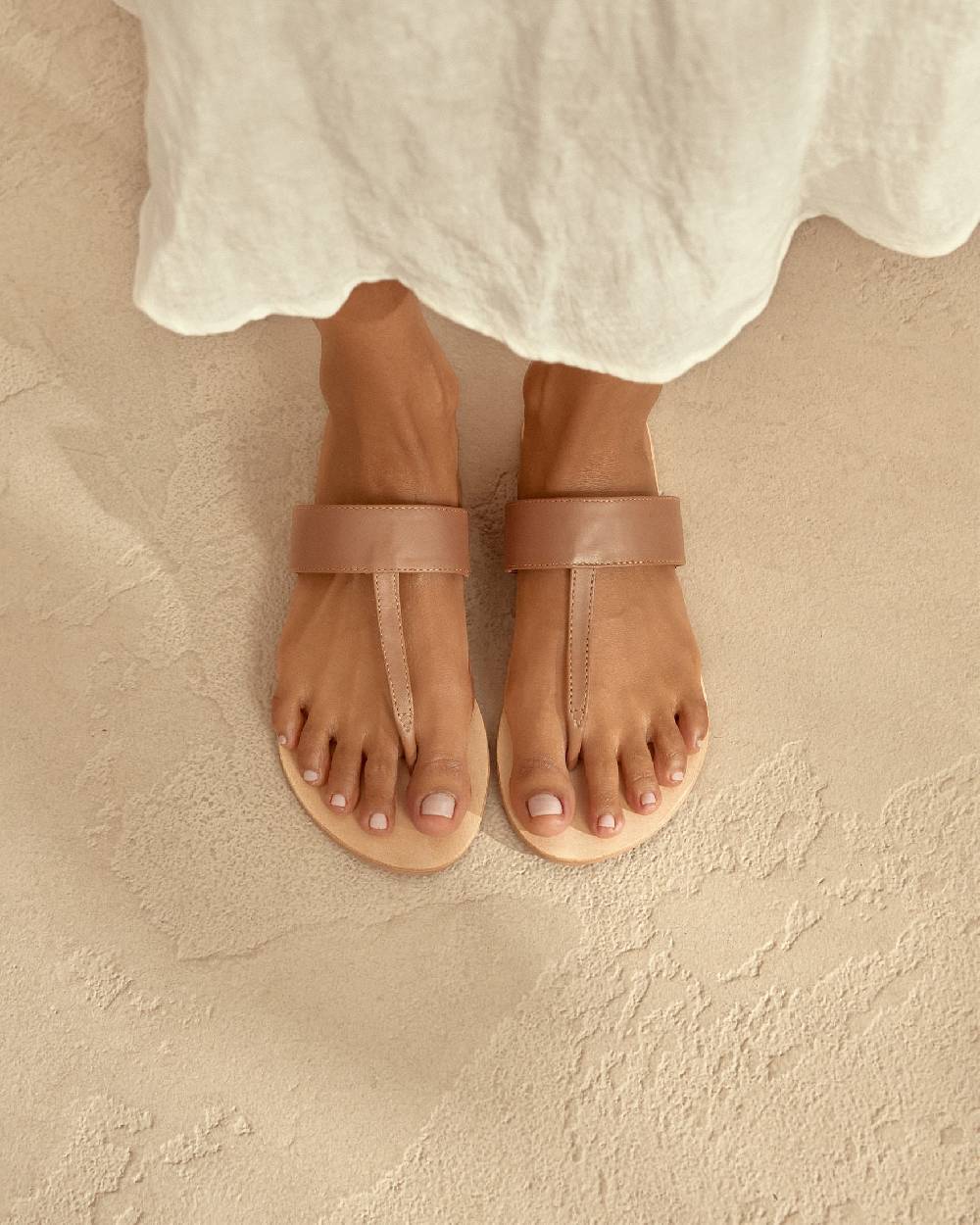 Manebí Leather Sandals - Canyon Tan Thongs Online