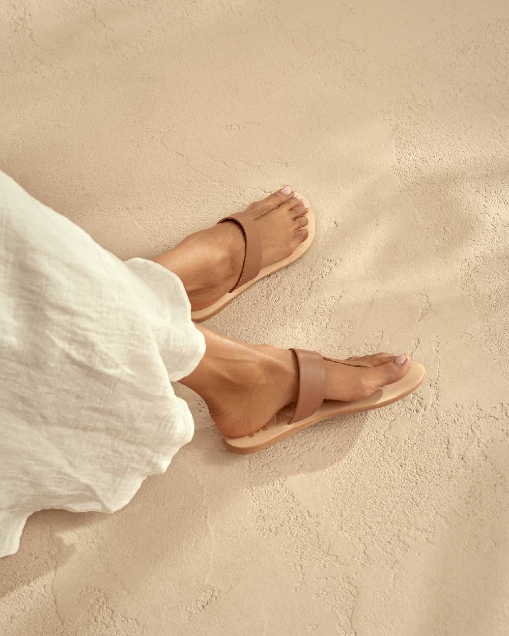 Manebí Leather Sandals - Canyon Tan Thongs Online