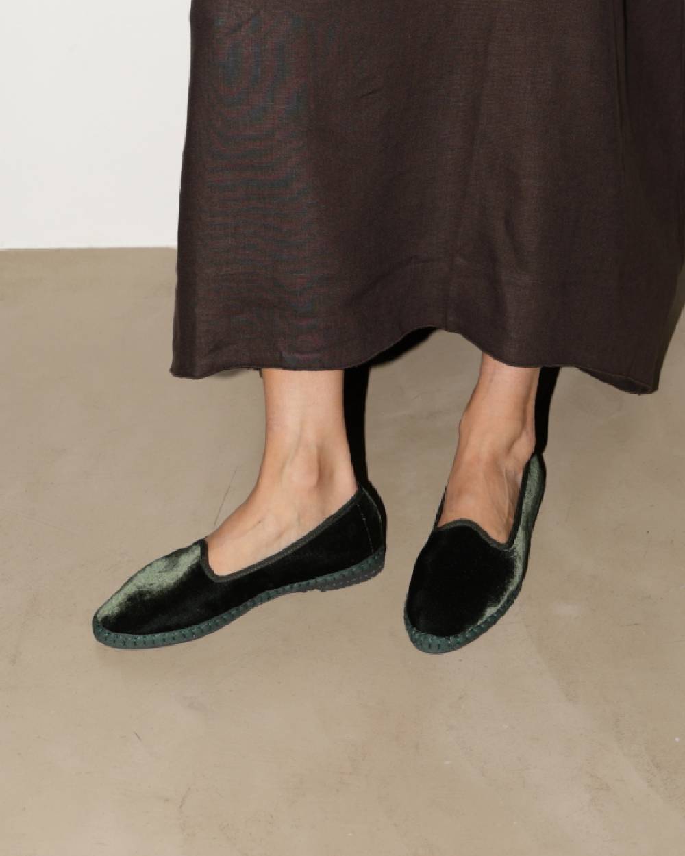 Manebí Friulane Demi in Velluto di Seta - Emerald Green Black Friday