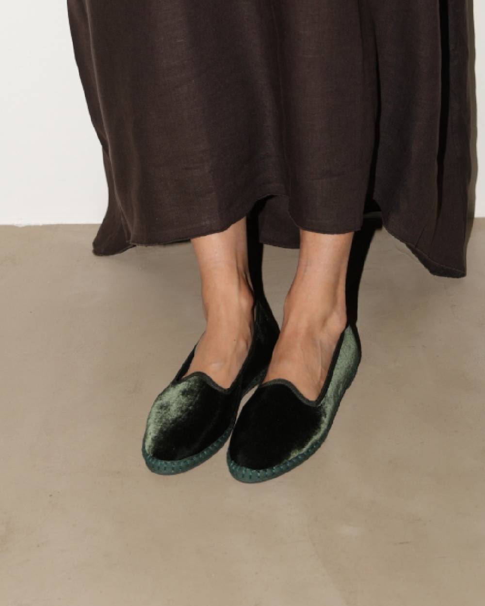Manebí Friulane Demi in Velluto di Seta - Emerald Green Black Friday