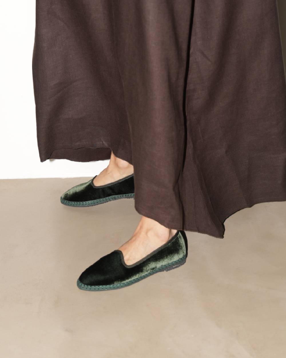 Manebí Friulane Demi in Velluto di Seta - Emerald Green Black Friday