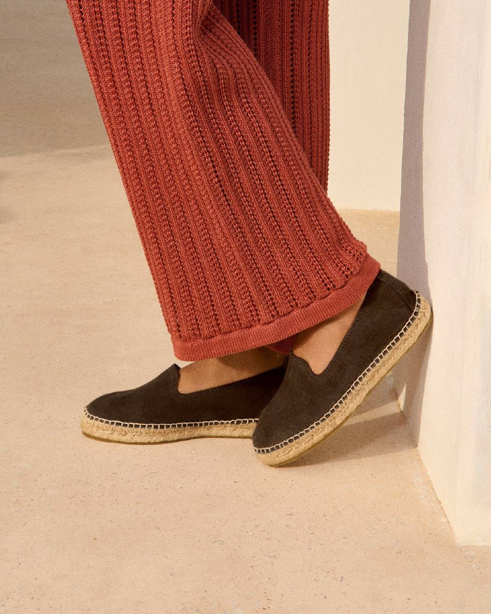 Manebí Suede Flat Espadrilles - Cocoa Offerta Giorno del Papà