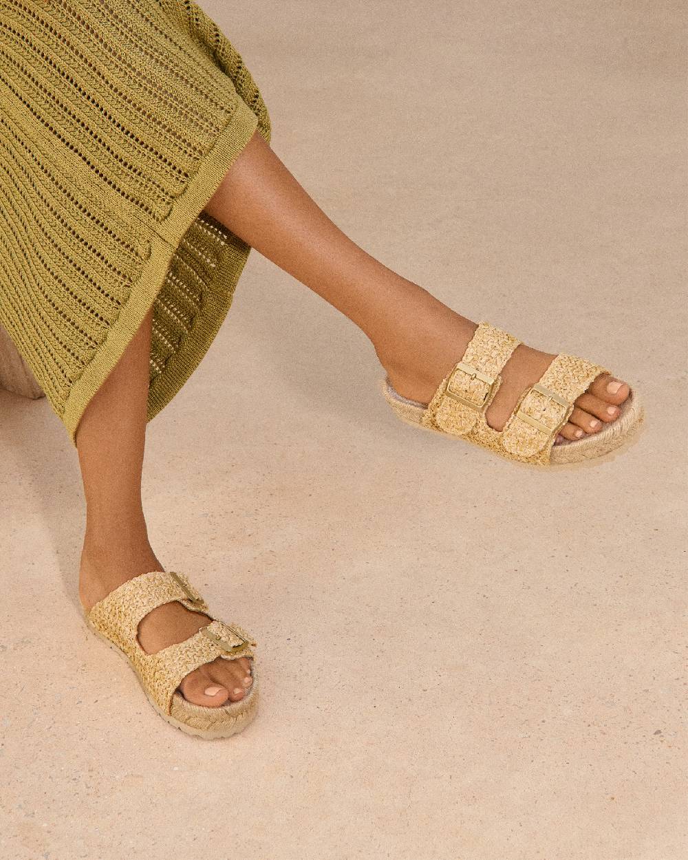 Manebí Raffia Nordic Sandals - Raffia Net Liquidazione
