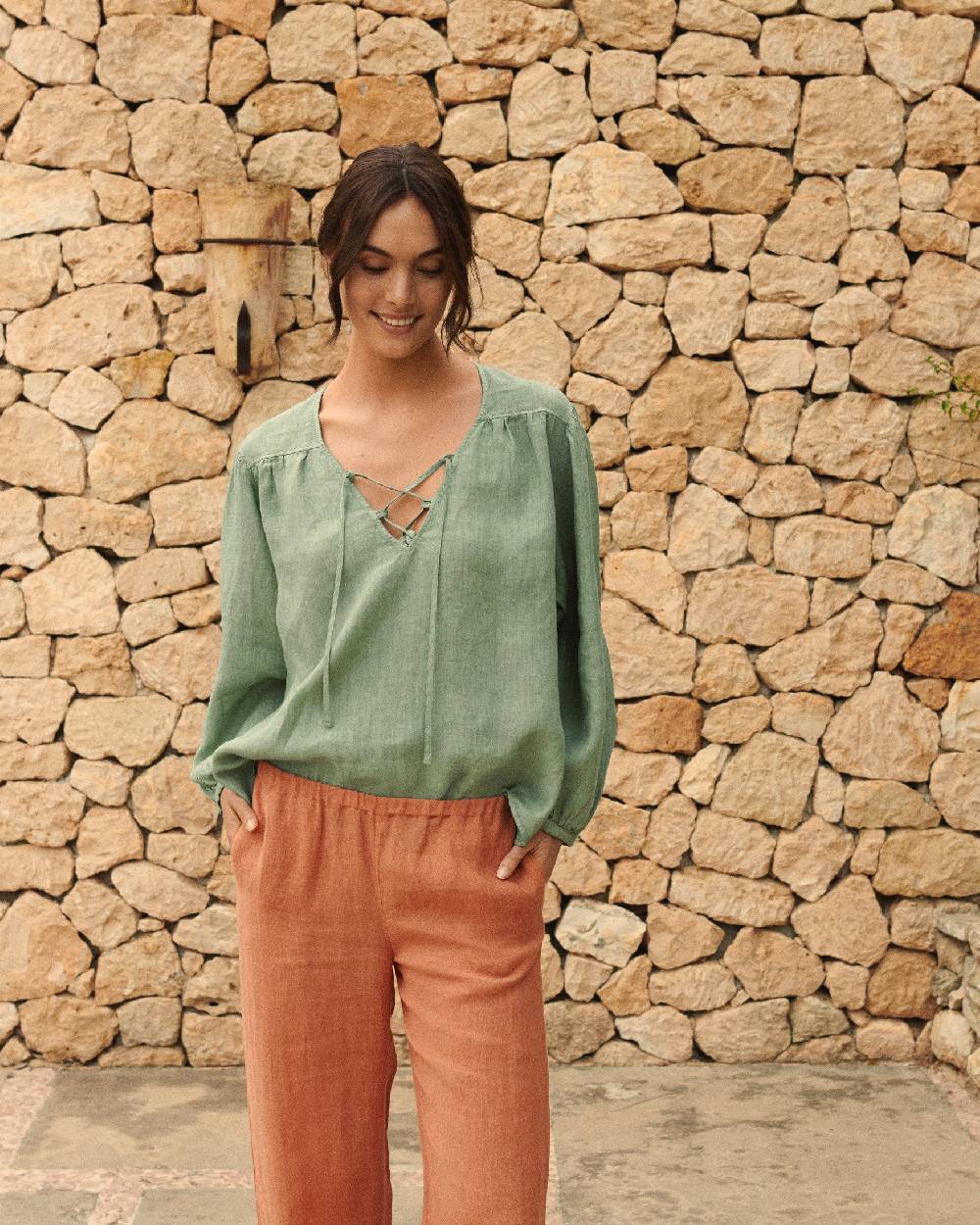 Manebí Linen Varadero Shirt - Mineral Green Rilascio limitato