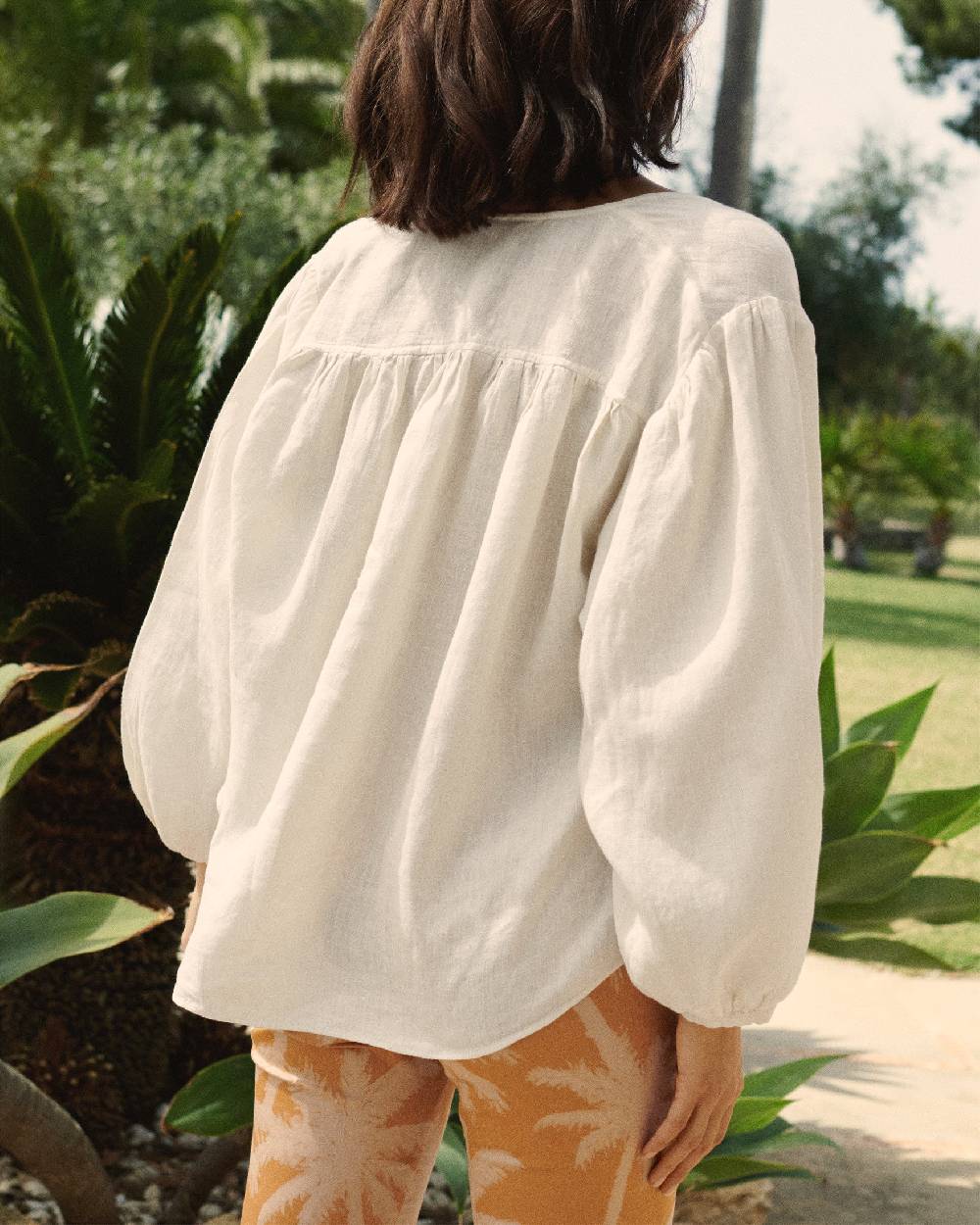 Manebí Linen Varadero Shirt - Eggnog Ultimi tre giorni