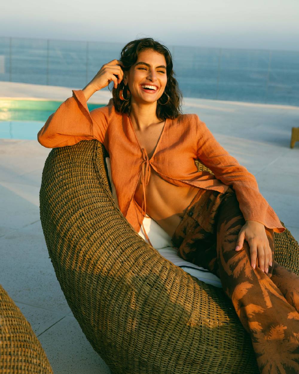 Manebí Linen Gauze Santander Top - Sunbaked Enormi sconti