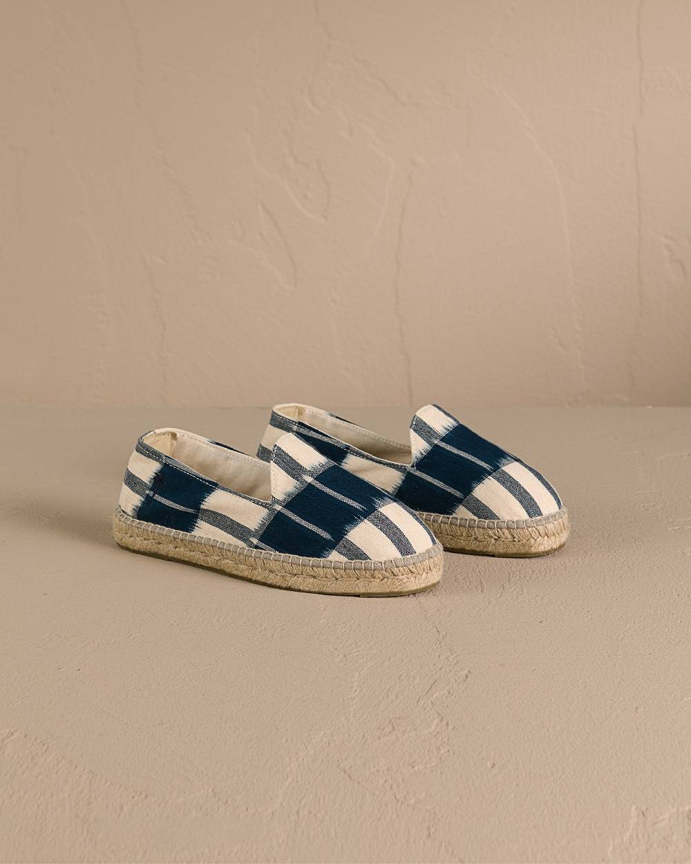 Manebí Dyed Cotton Espadrilles - Navy Blue And Indigo Pattern Promozione