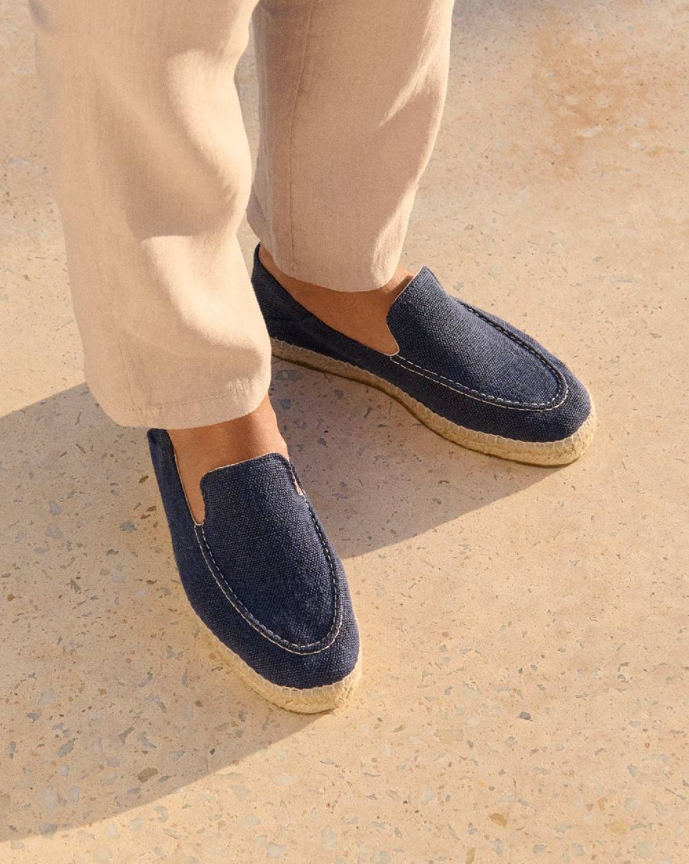 Manebí Organic Hemp Traveler Loafers|Espadrilles - Navy Qualità Garantita