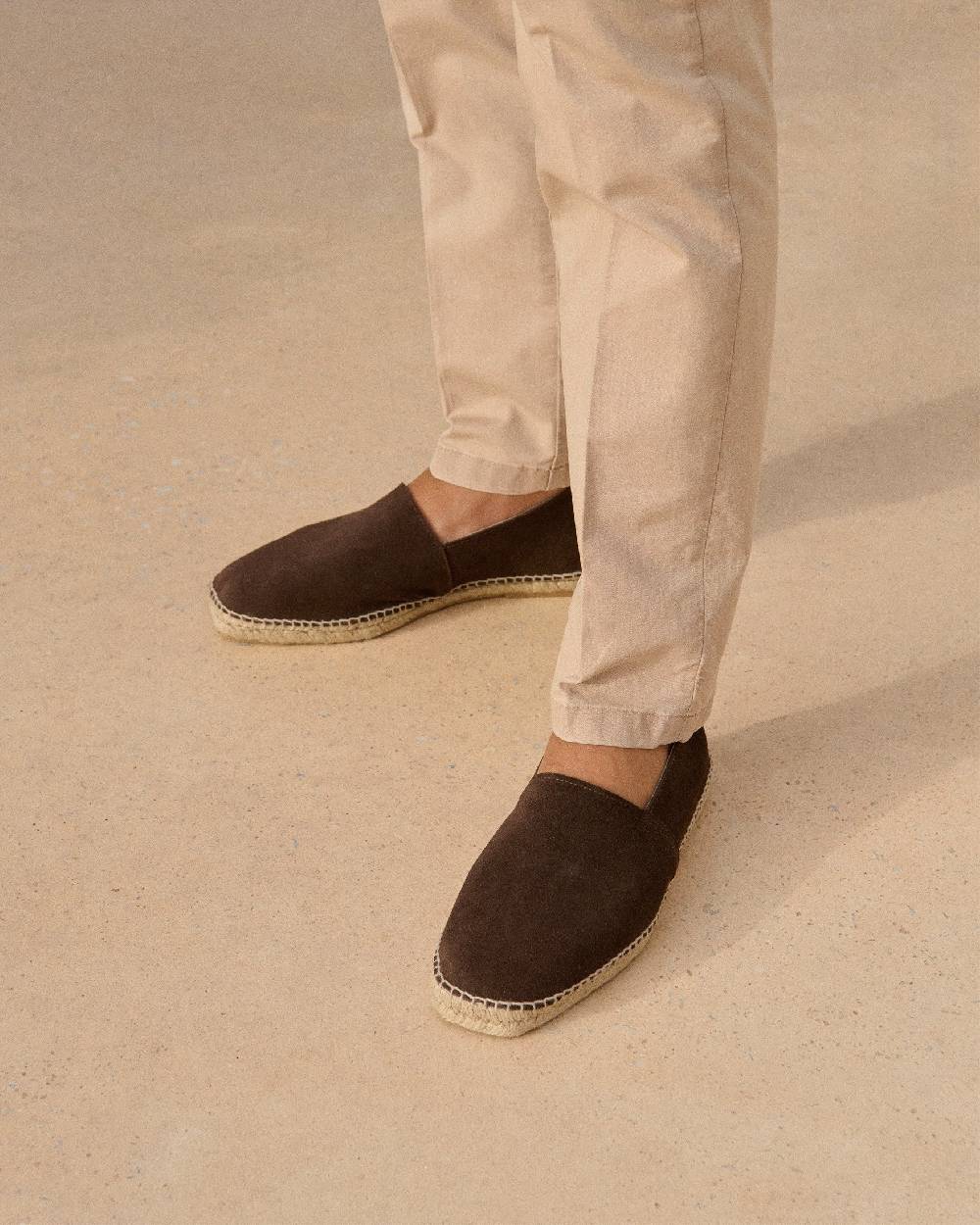 Manebí Suede Square Toe Espadrilles - Cocoa Acquista Ora