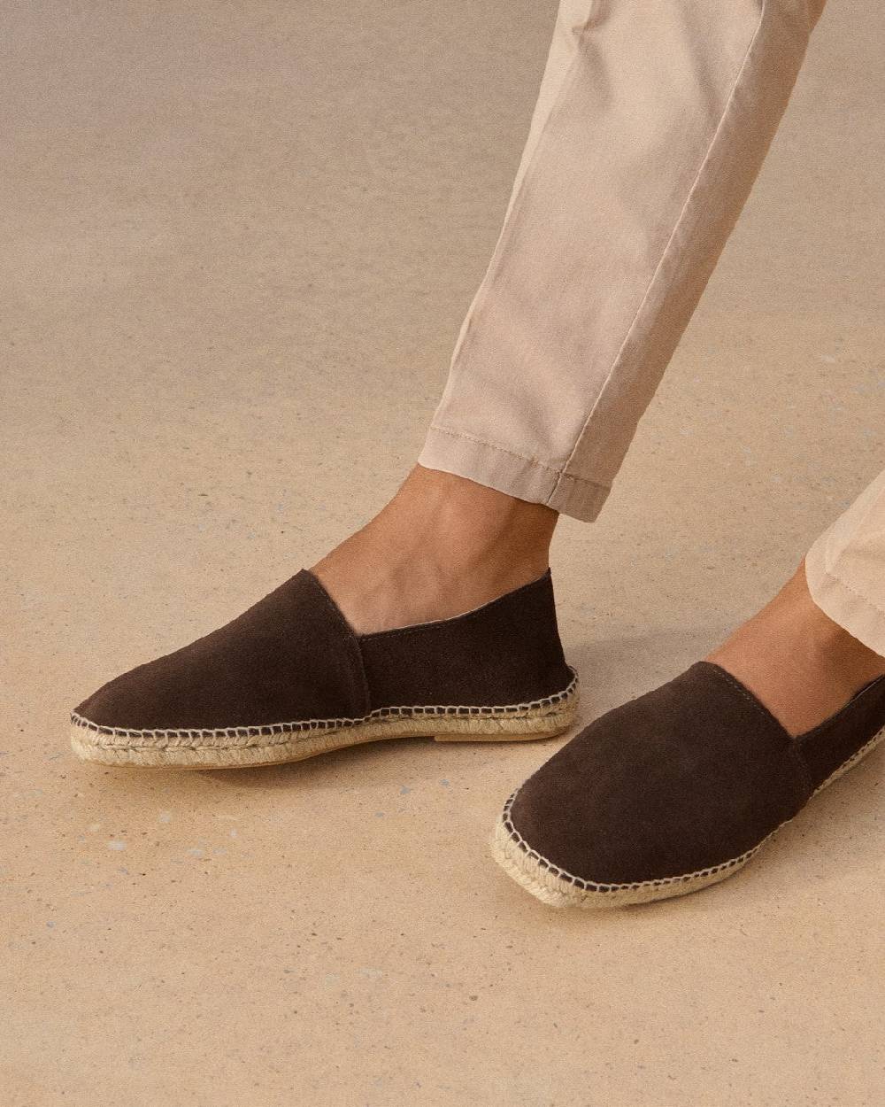 Manebí Suede Square Toe Espadrilles - Cocoa Acquista Ora