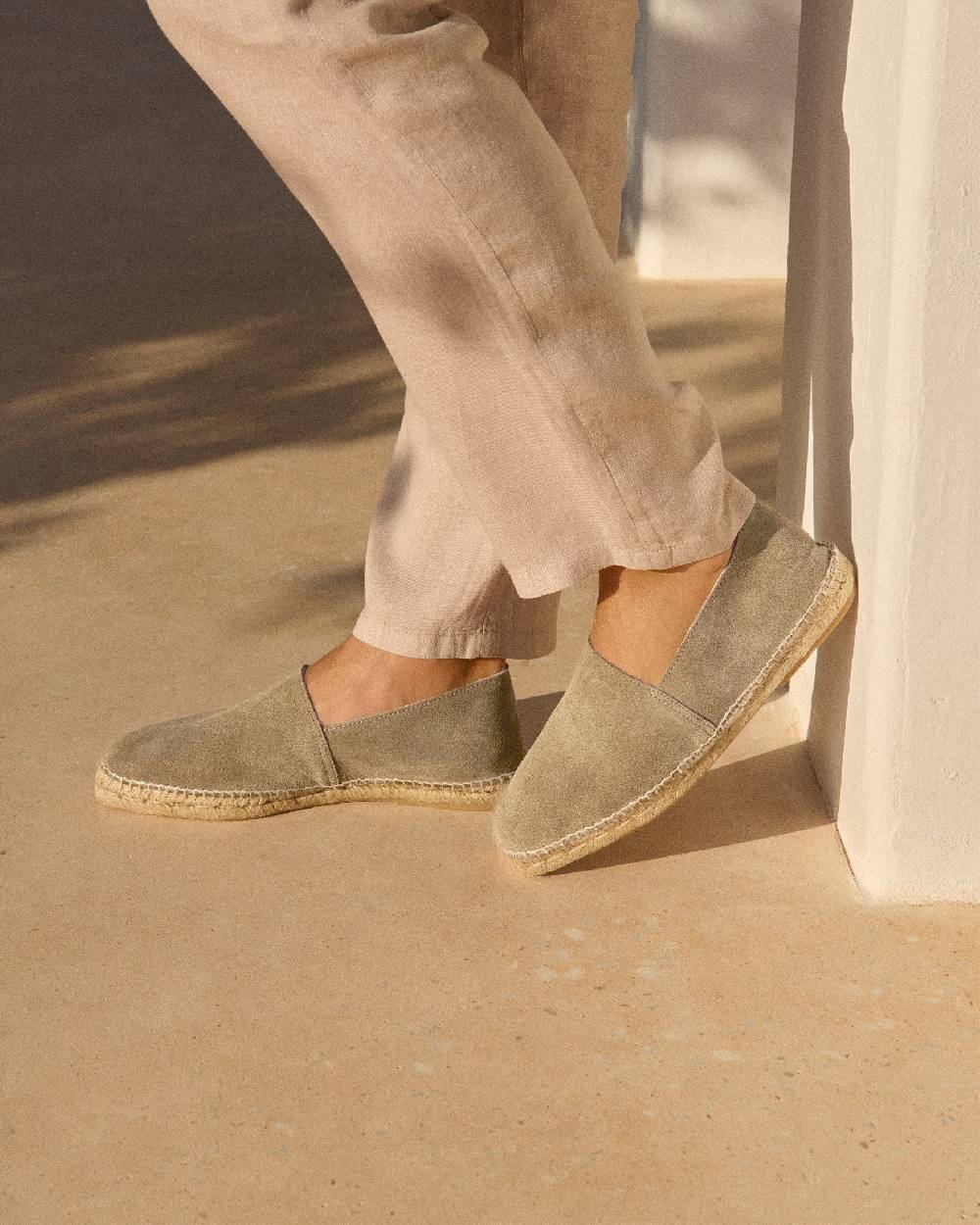 Manebí Suede Square Toe Espadrilles - Forest Consegna Veloce