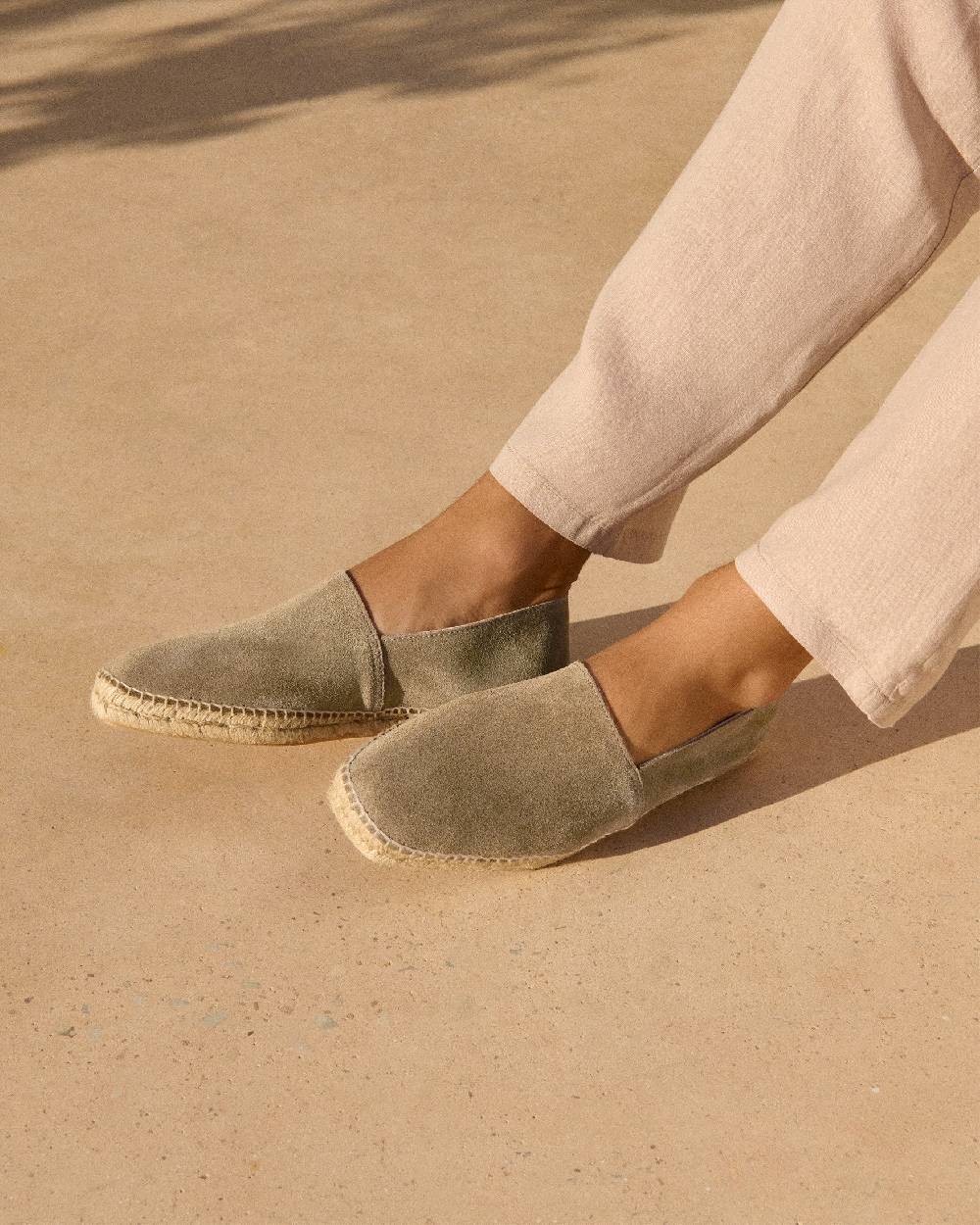 Manebí Suede Square Toe Espadrilles - Forest Consegna Veloce