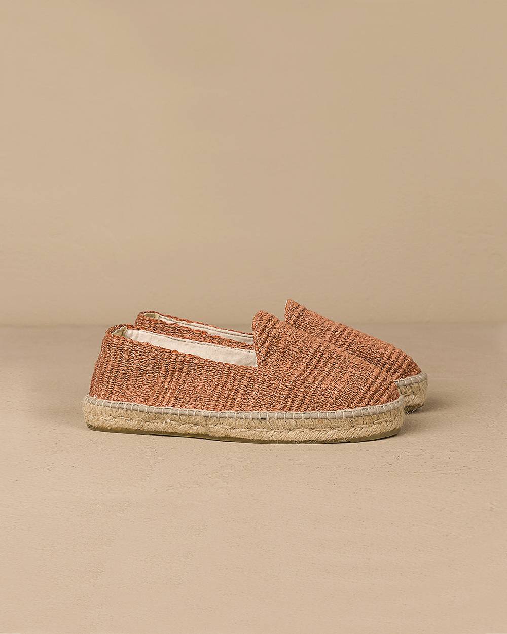 Manebí Raffia Stripes Espadrilles - Yucatán Orange Rust Affare Del Giorno