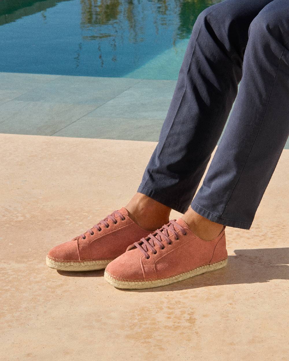 Manebí Suede LaceUp Espadrilles - Terracotta Sottocosto
