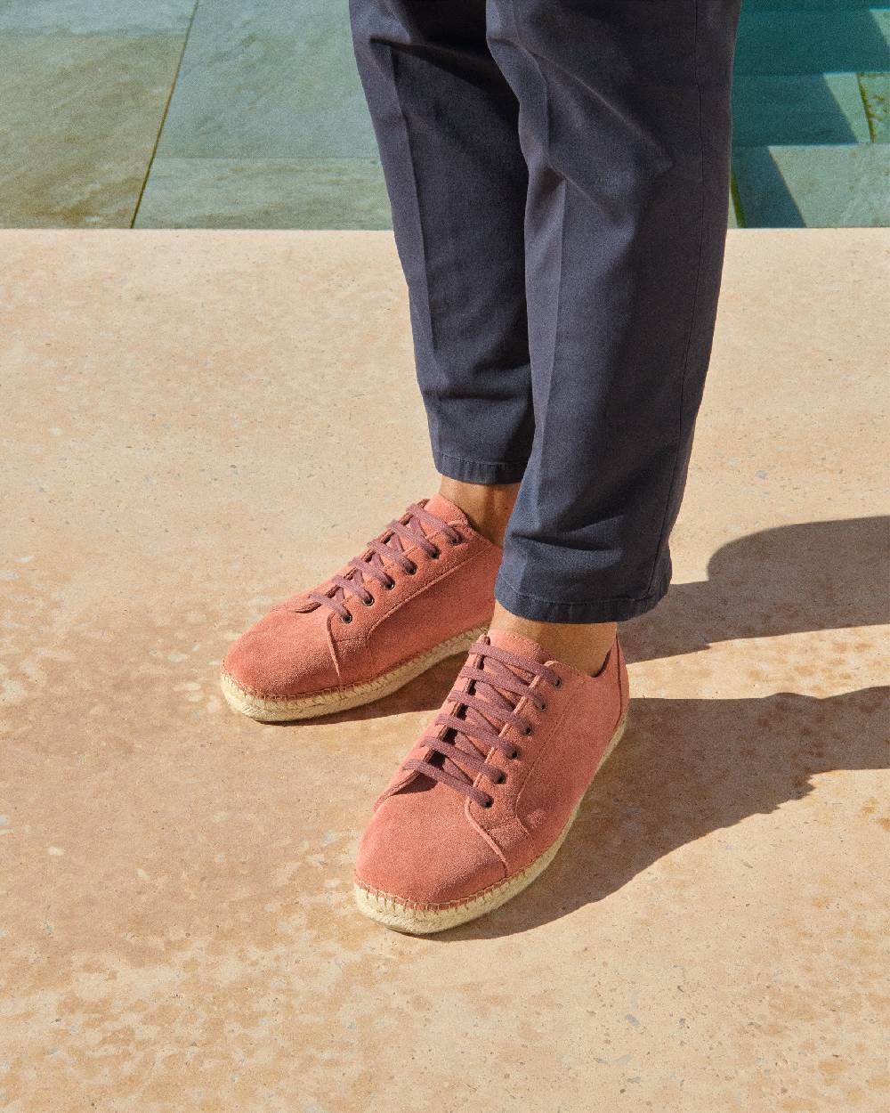 Manebí Suede LaceUp Espadrilles - Terracotta Sottocosto