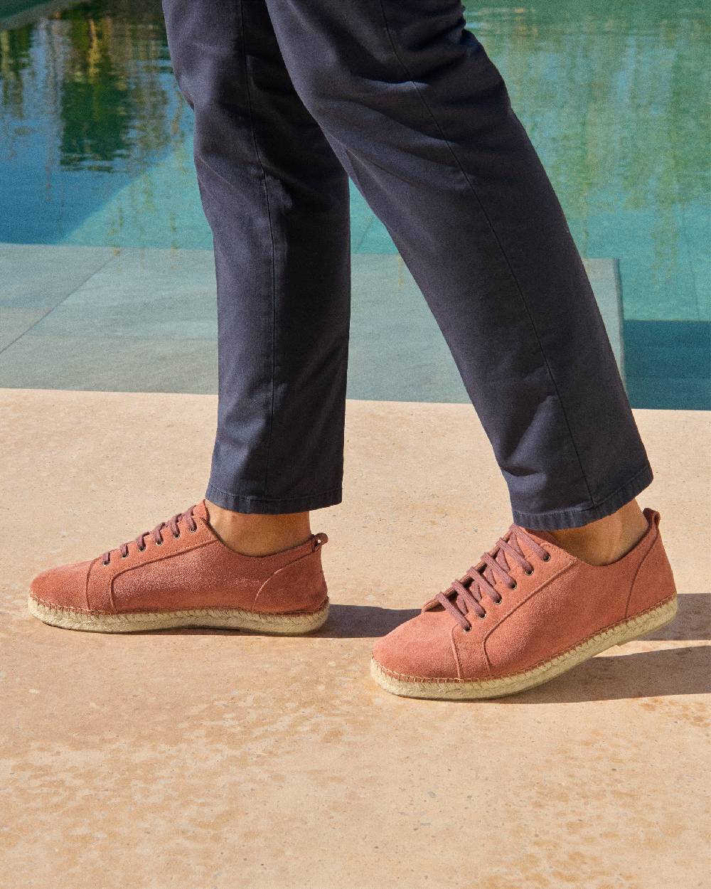 Manebí Suede LaceUp Espadrilles - Terracotta Sottocosto